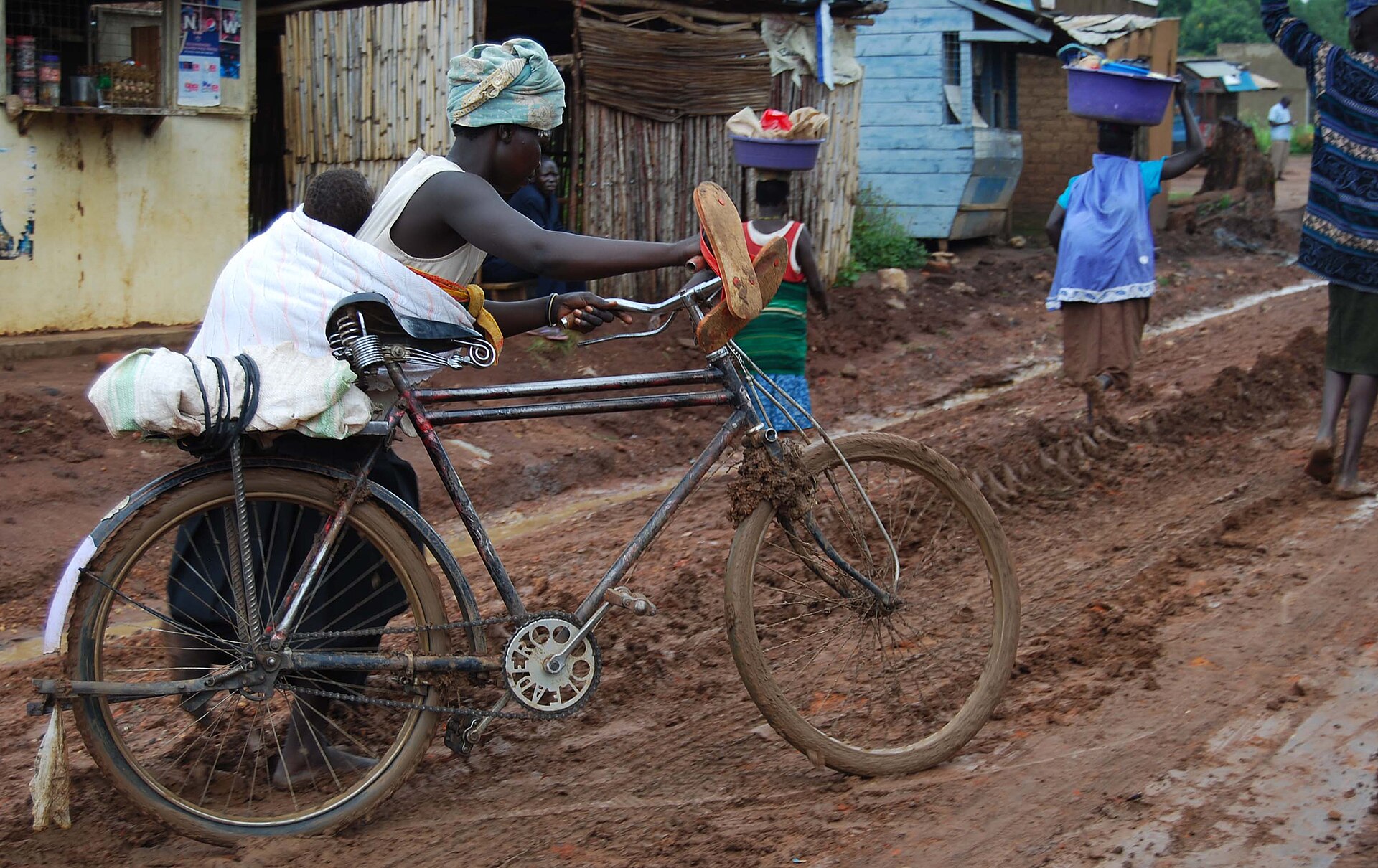 Uganda market town street
