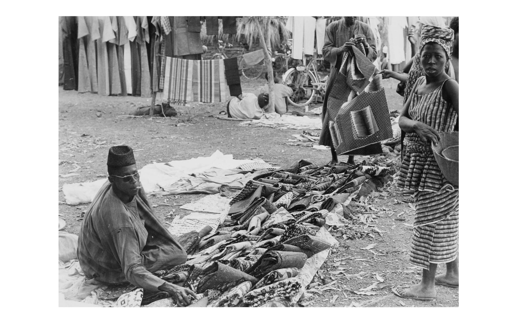 Burkina Faso market textiles