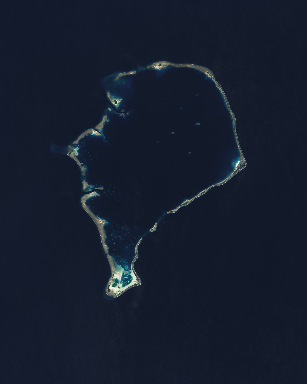 Tuvalu atoll lagoon