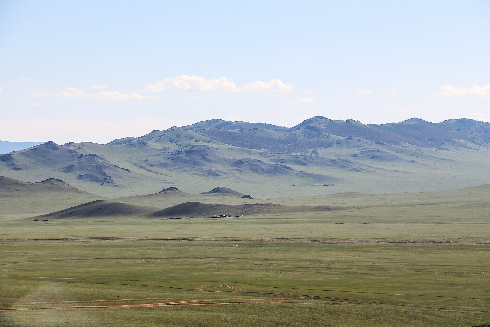Mongolia steppe landscape