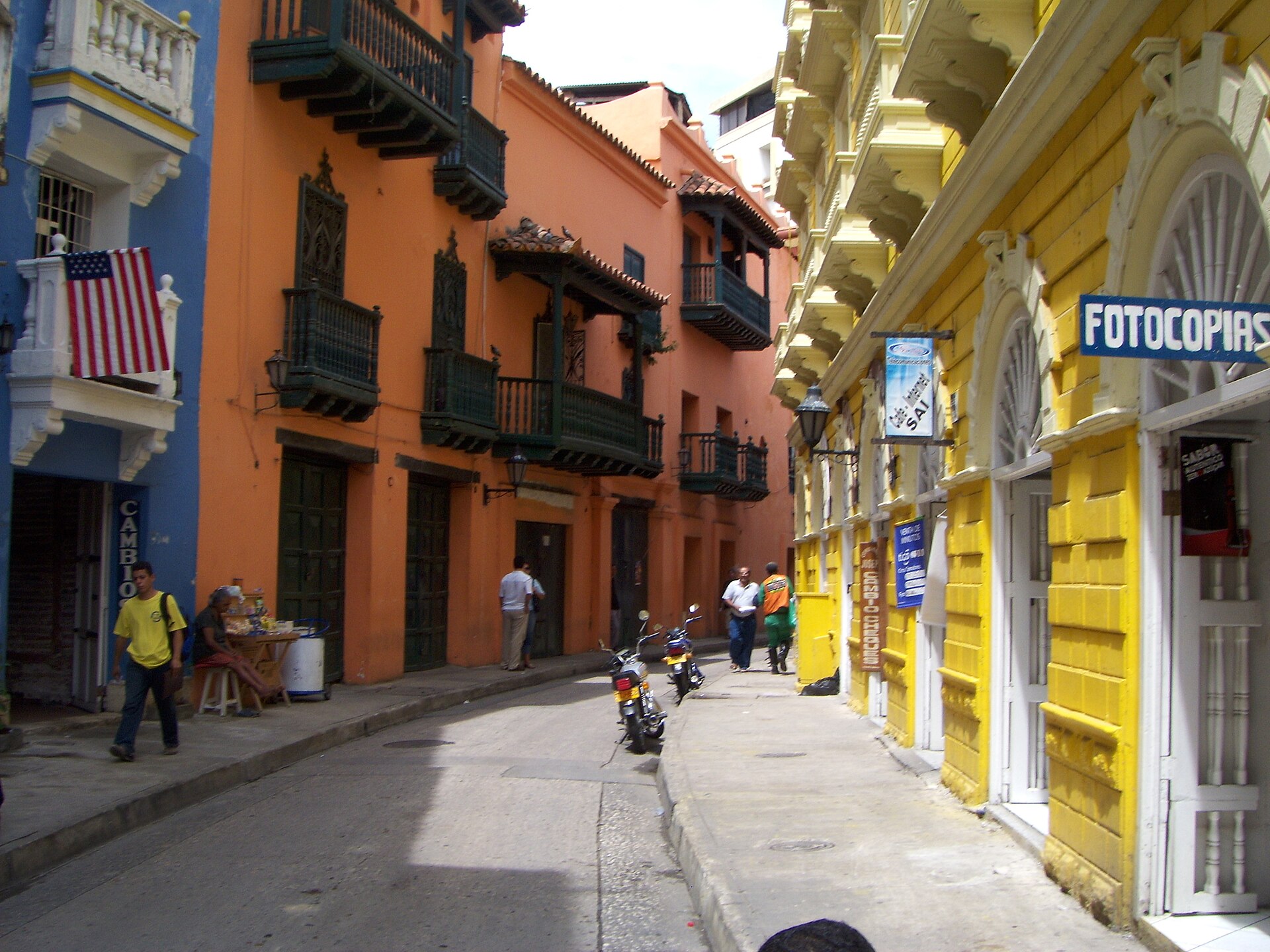 Colombia city street colonial
